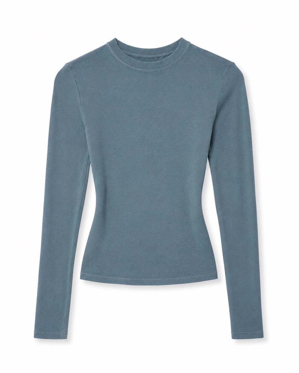 SKIMS Blue Gray Long Sleeve Cotton Jersey Fitted Top XS